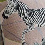 Zebra tapestry cushion