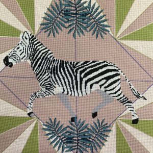 Zebra crewel wool tapestry kit by Appletons