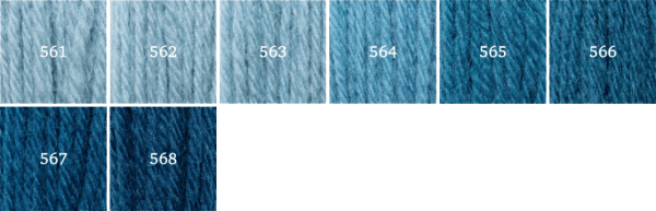 560: Sky Blue range (Hank & Skein)