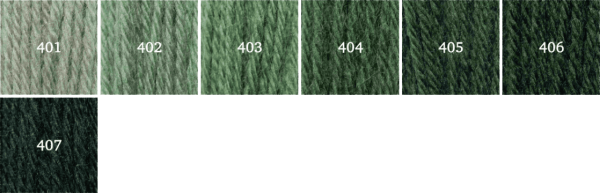 400: Sea Green range (Hank & Skein)